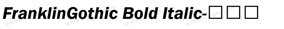 FranklinGothic Bold Italic字体转换